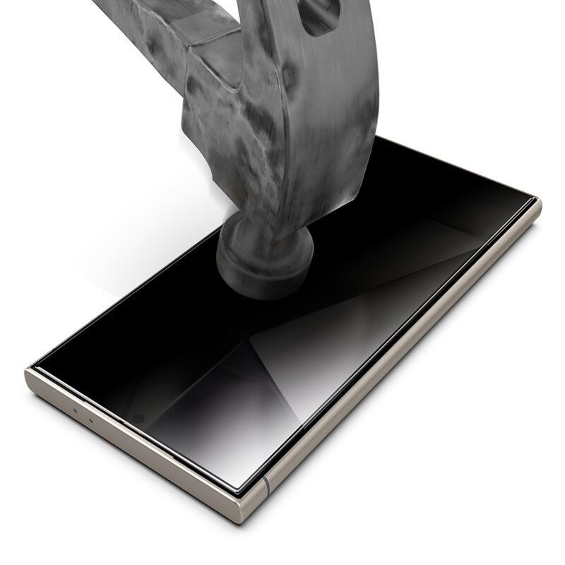 Folie Samsung Galaxy S25 FE, deblocare prin amprenta, Techsuit TitanGlass CrystalHD, privacy