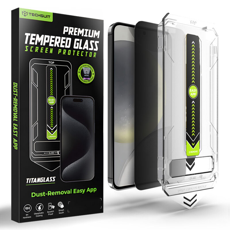 Folie Samsung Galaxy S24 Techsuit TitanGlass CrystalHD, privacy