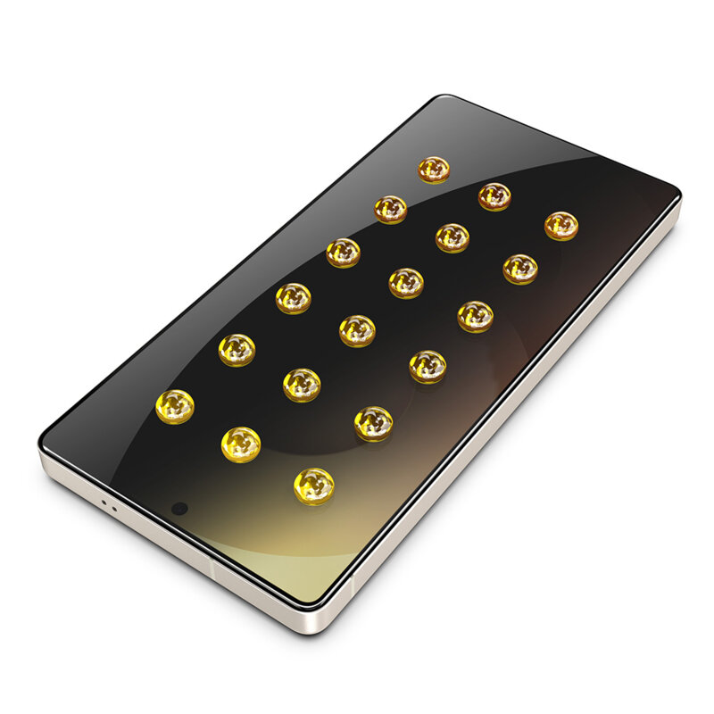 [Pachet 2x] Folie Samsung Galaxy S25, deblocare prin amprenta, Techsuit TitanGlass CrystalHD, privacy