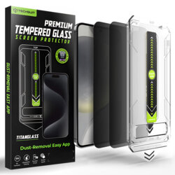 [Pachet 2x] Folie Samsung Galaxy S24 Techsuit TitanGlass CrystalHD, privacy