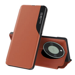 Husa Honor Magic8 Lite Eco Leather View flip tip carte, portocaliu