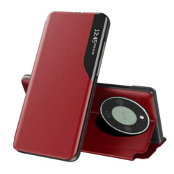 Husa Honor Magic8 Lite Eco Leather View flip tip carte, rosu