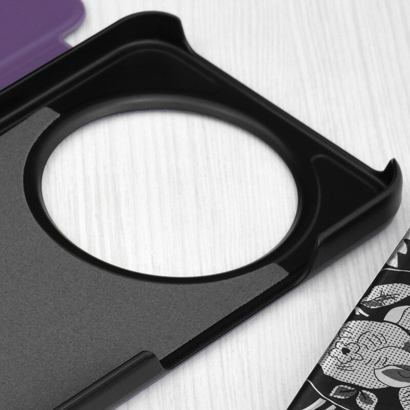 Husa Honor Magic8 Lite Eco Leather View flip tip carte, mov