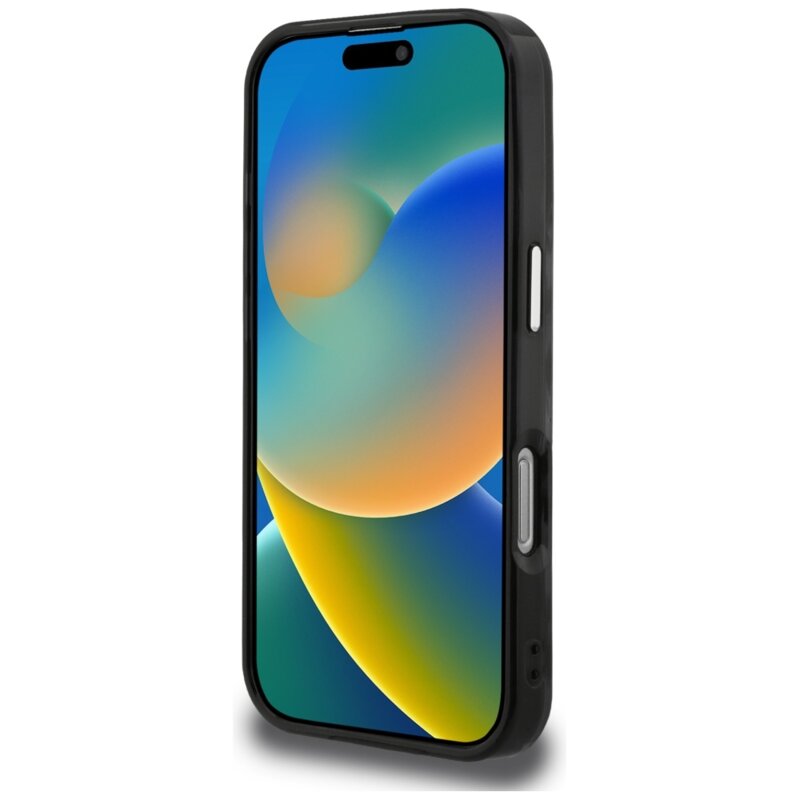 Husa iPhone 16 Karl Lagerfeld IML Leopard Pattern MagSafe, negru, KLHMP16SHDLEOICK