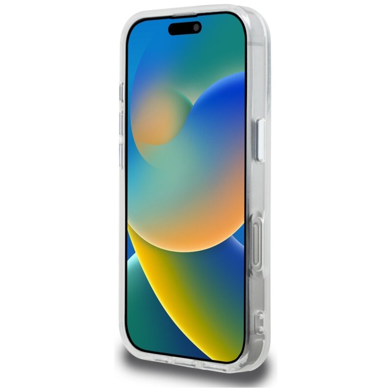 Husa iPhone 16 Pro Max Karl Lagerfeld IML Aquarelle Karl & Choupette, alb, KLHCP16XHMKCAQH