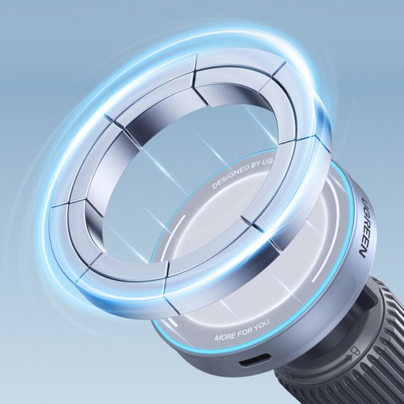 Suport auto cu incarcare wireless 15W, Ugreen, albastru, W758