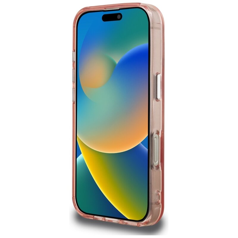 Husa iPhone 16 Pro Karl Lagerfeld IML Aquarelle Choupette Logo, roz, KLHCP16LHMCHAQP