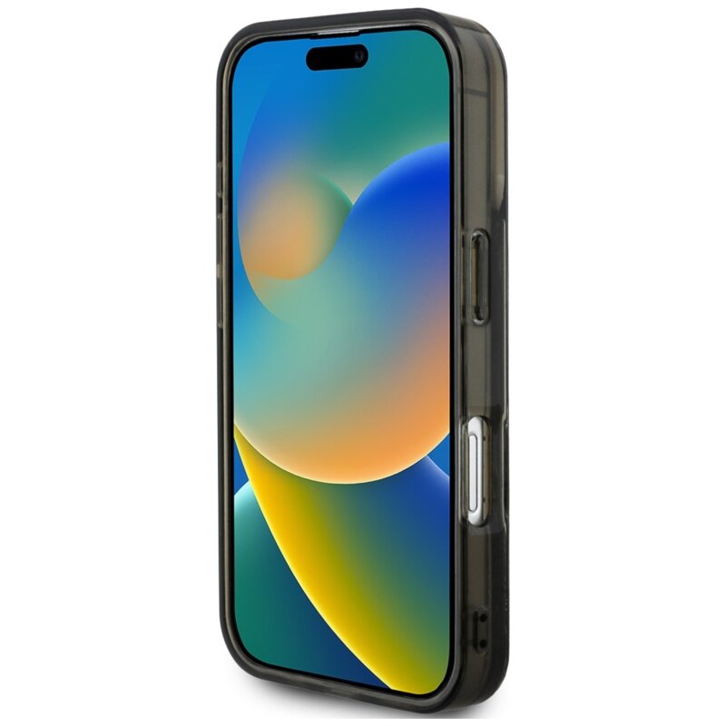 Husa Karl Lagerfeld iPhone 16 Pro Liquid Glitter Choupette Logo MagSafe, negru, KLHCP16LLCHSCTDK