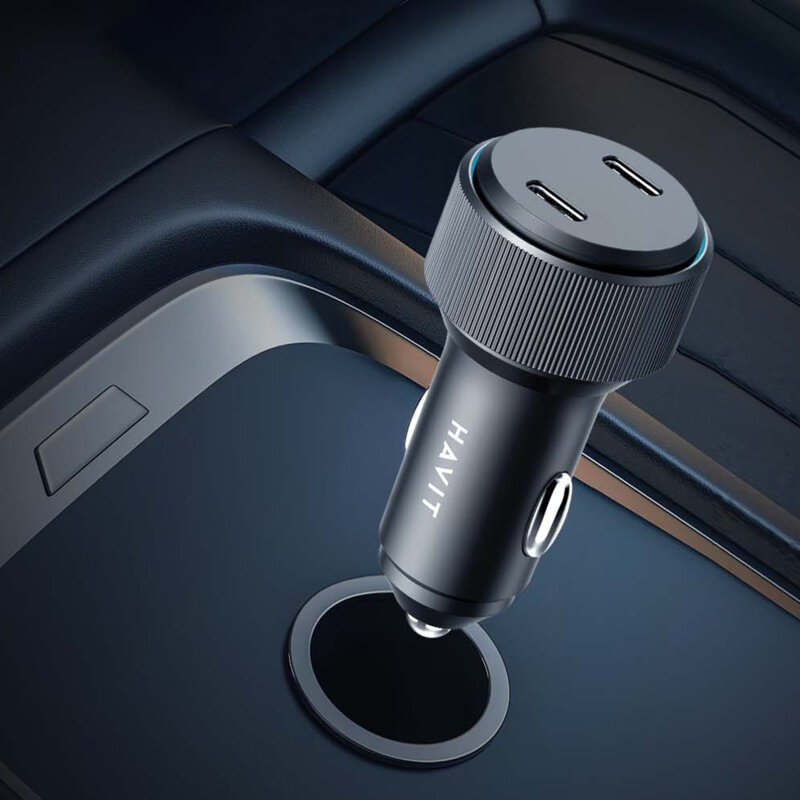 Incarcator auto bricheta PD30W Havit CC2014, negru