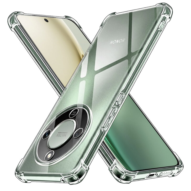 Husa Honor Magic8 Lite Techsuit Shockproof Clear Silicone, transparenta