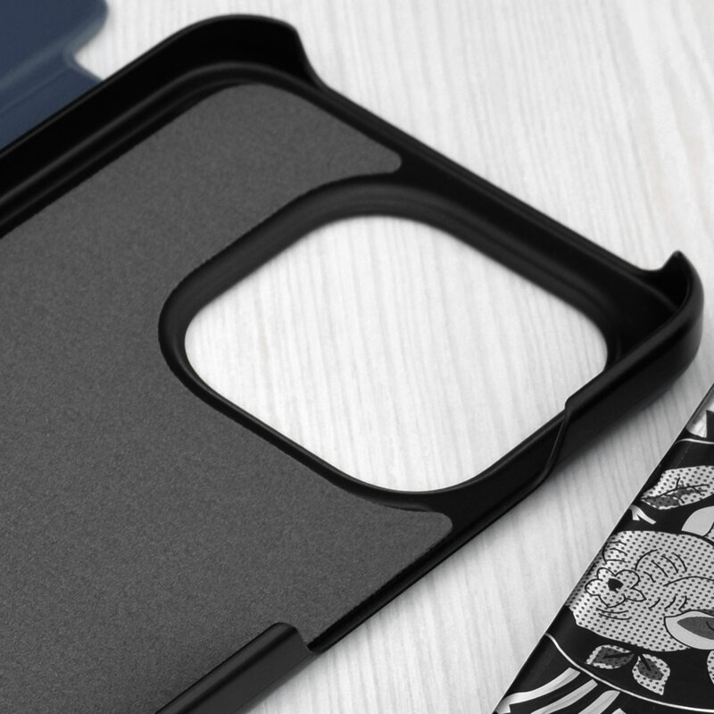 Husa Xiaomi 15T Eco Leather View flip tip carte, albastru