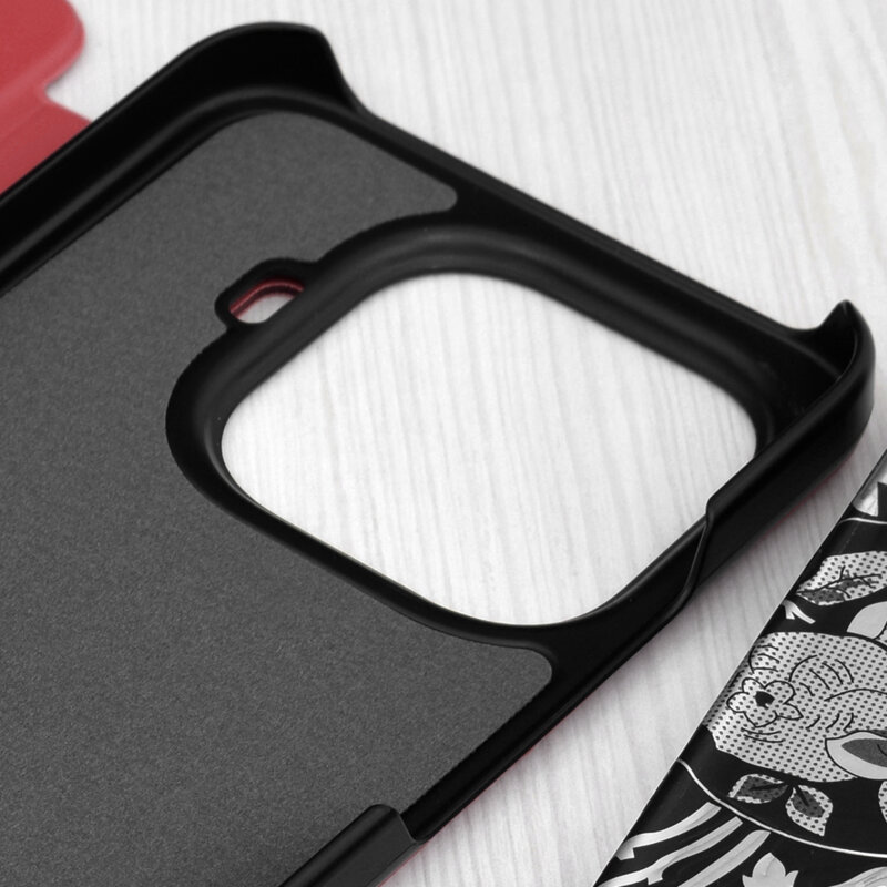 Husa Xiaomi 15T Pro Eco Leather View flip tip carte, rosu