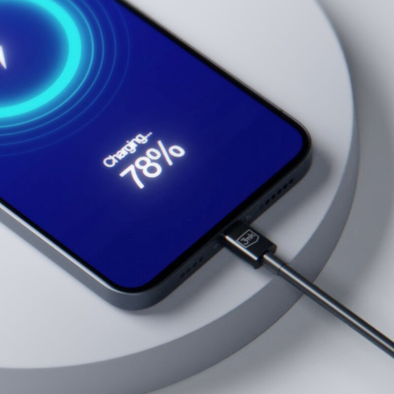 Cablu de date USB-C 100W, 3mk Hyper, negru, 1.2m