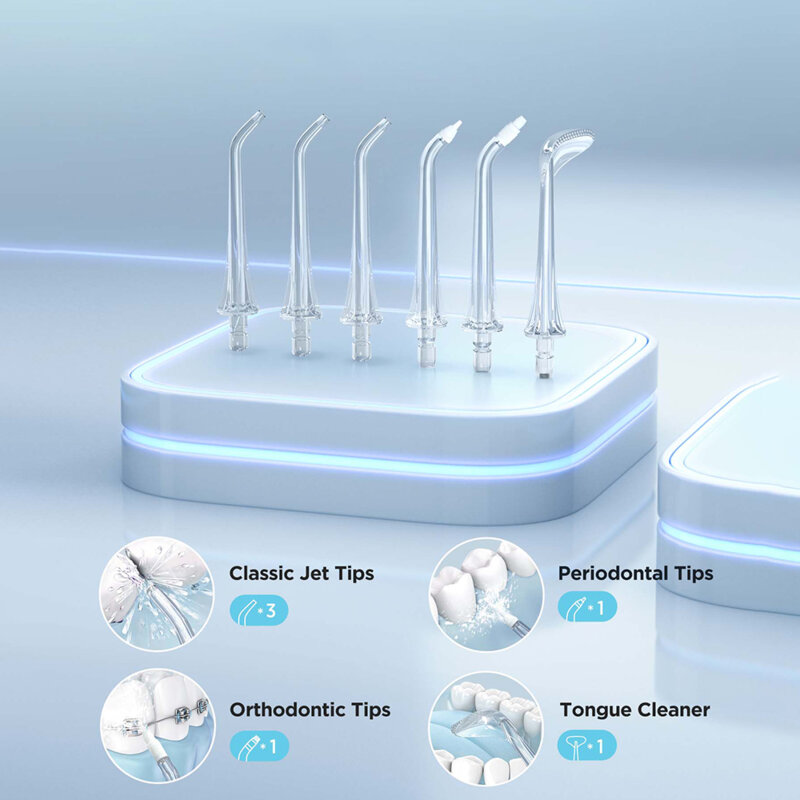 Irigator bucal cu 6 capete, 5 moduri Bitvae, alb, BVF30