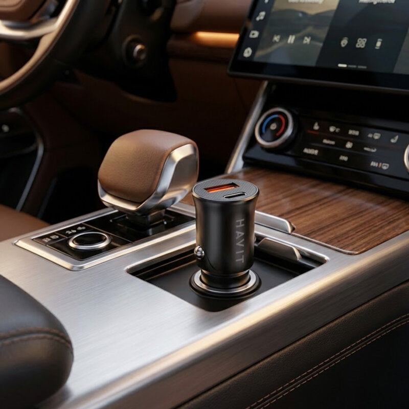 Incarcator auto bricheta PD20W Havit CC2022, negru