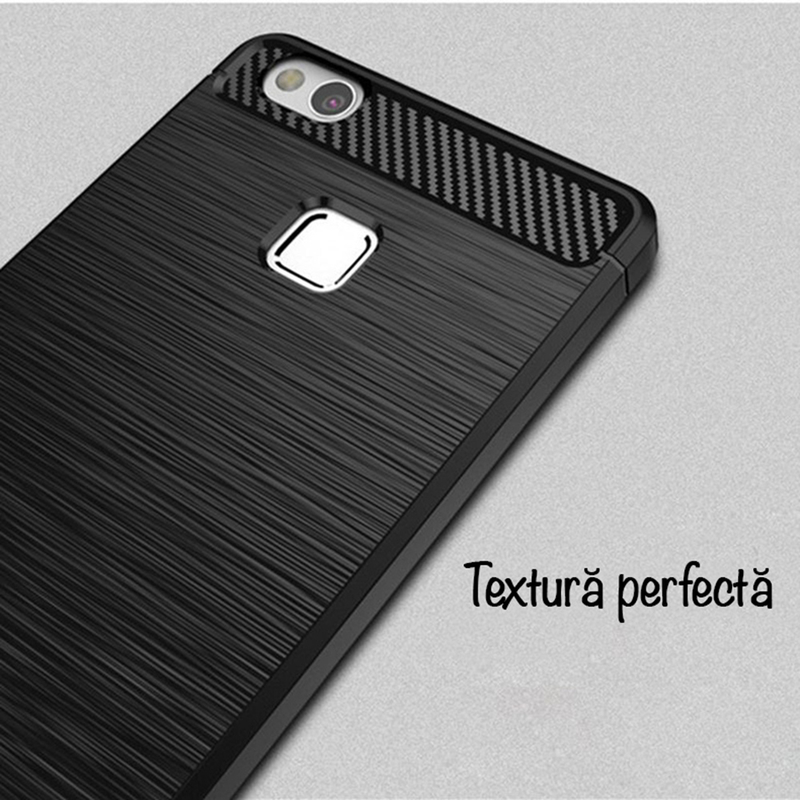 Husa Huawei P10 Lite TPU Carbon Albastru