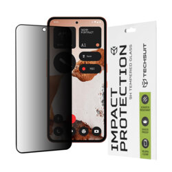 Folie sticla Nothing Phone (3a) Lite Techsuit 111D Privacy Full Glue, negru