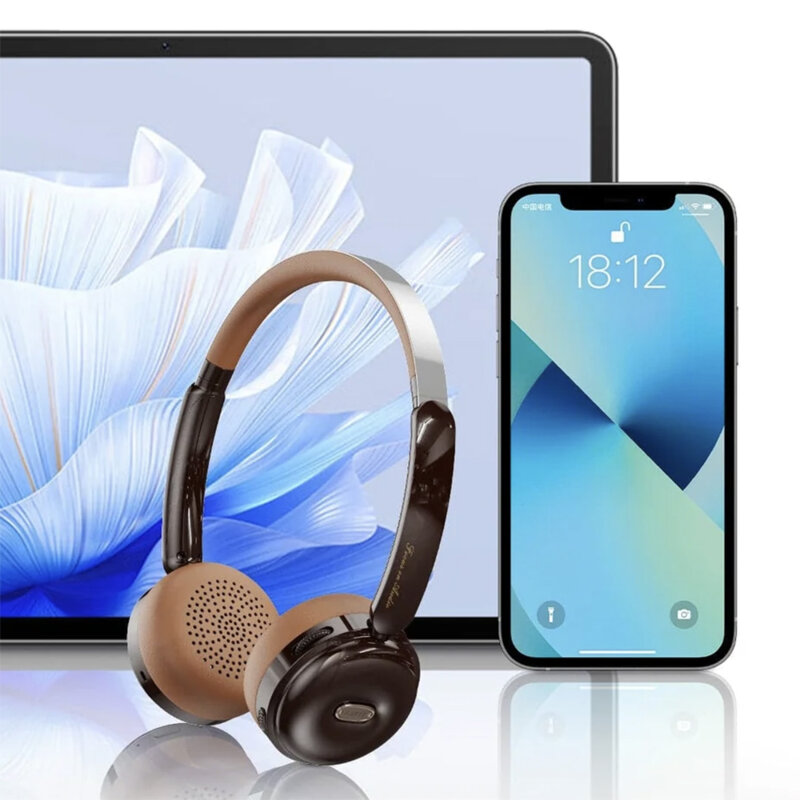 Casti Bluetooth V5.4 On-ear, 400mAh Havit H616BT, maro