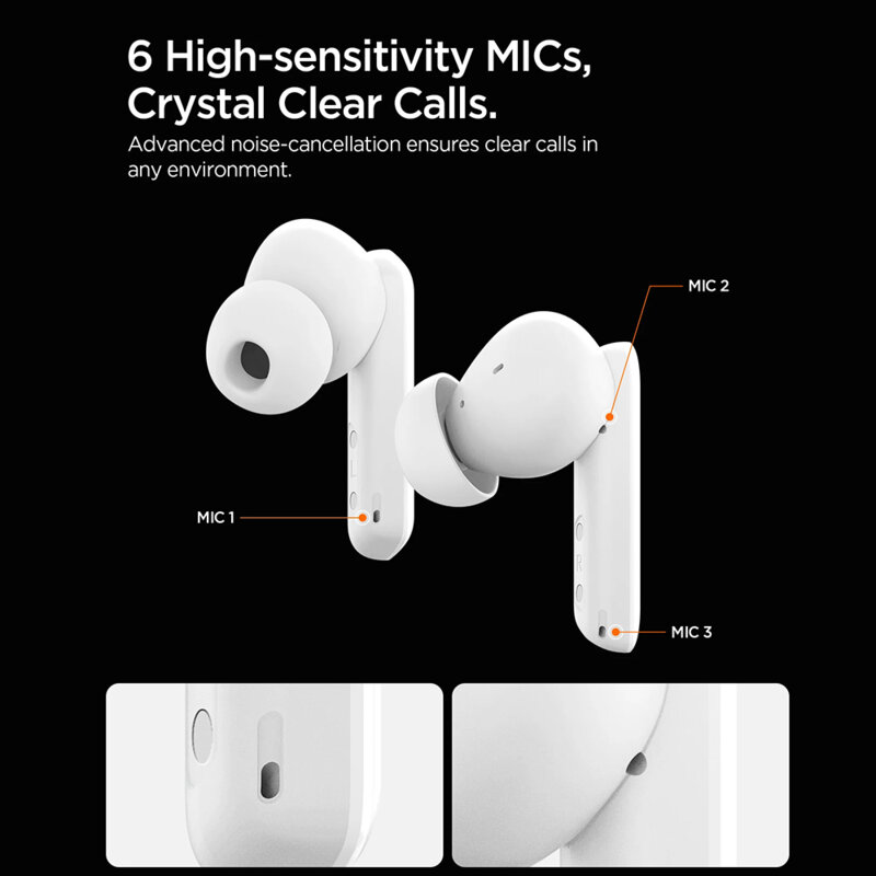 Casti wireless Bluetooth, ANC Spigen, negru, SA2402