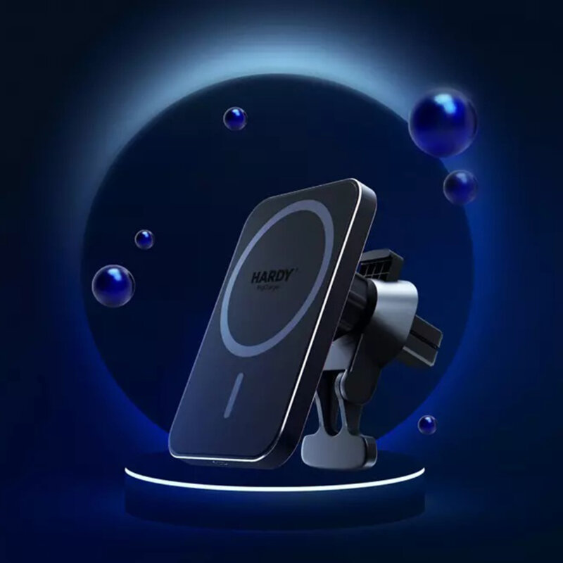 Suport auto wireless MagSafe 15W, 3mk HARDY MagCharger, negru