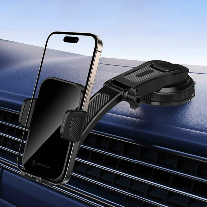 Suport auto pentru telefon 2in1, bord/parbriz Lito, negru, LT-W11