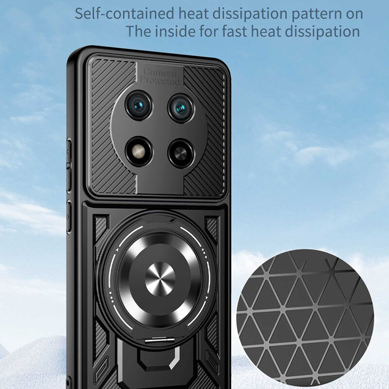 Husa Honor Magic8 Lite Techsuit RuggedCam, gri