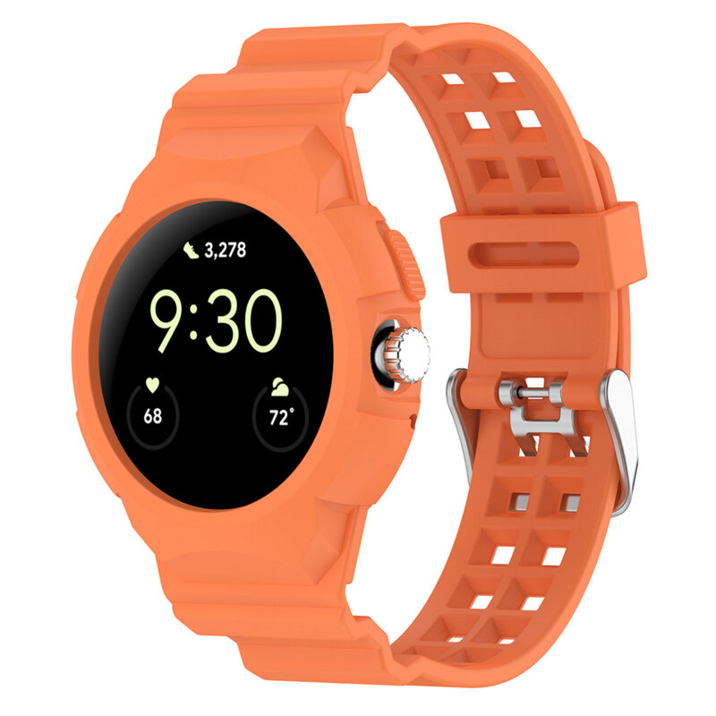 Curea Google Pixel Watch 4 41mm Techsuit, portocaliu, W065