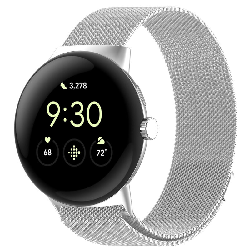 Curea Google Pixel Watch 4 45mm Techsuit, argintiu, W009