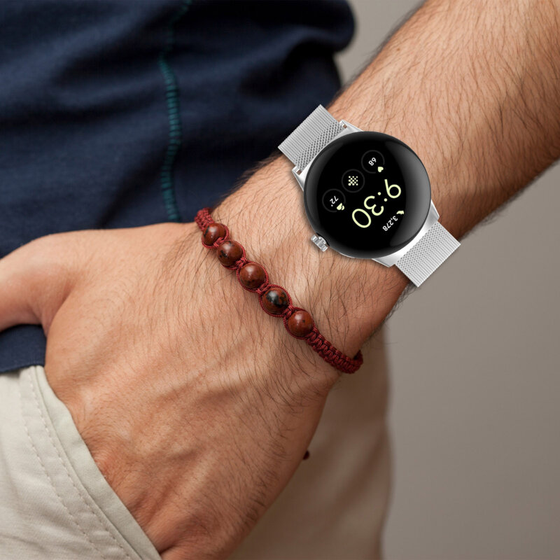 Curea Google Pixel Watch 4 45mm Techsuit, argintiu, W009