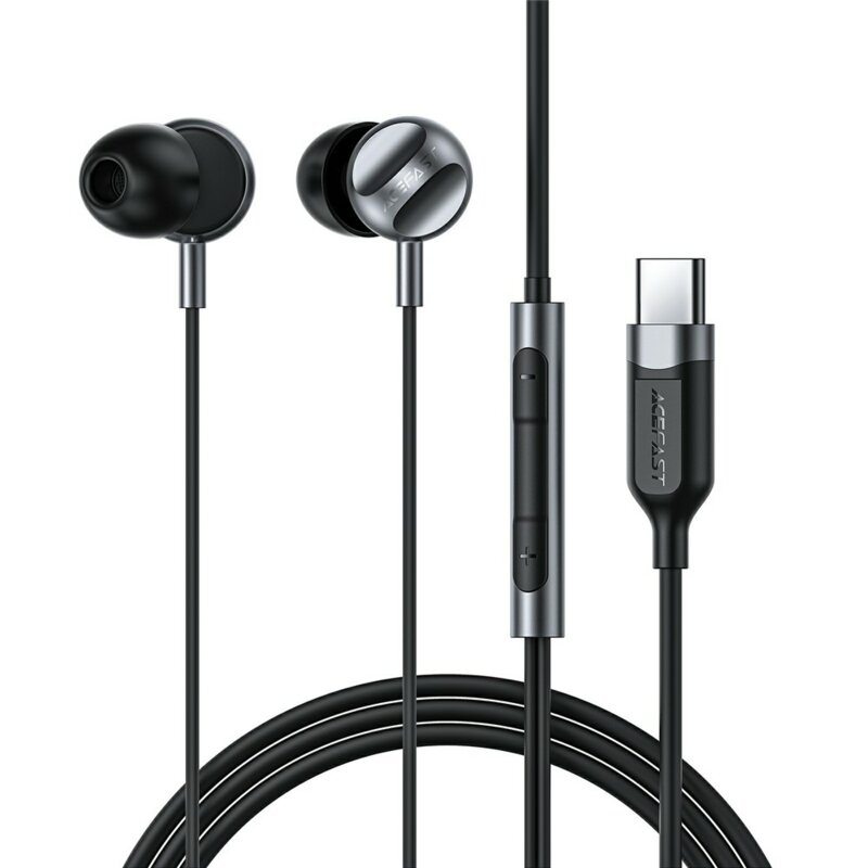 Casti in-ear Type-C cu microfon HD Acefast L6, 1.2m, negru