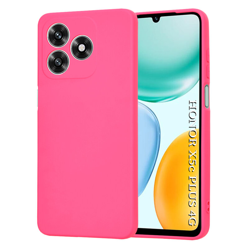 Husa silicon Honor X5c Plus Techsuit SoftFlex, fucsia