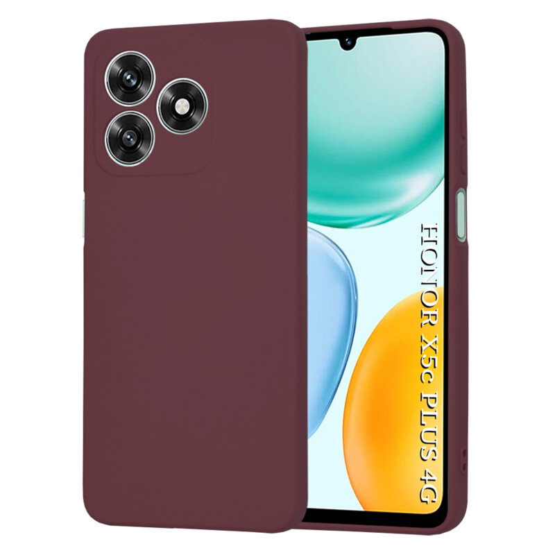Husa silicon Honor X5c Plus Techsuit SoftFlex, bordo