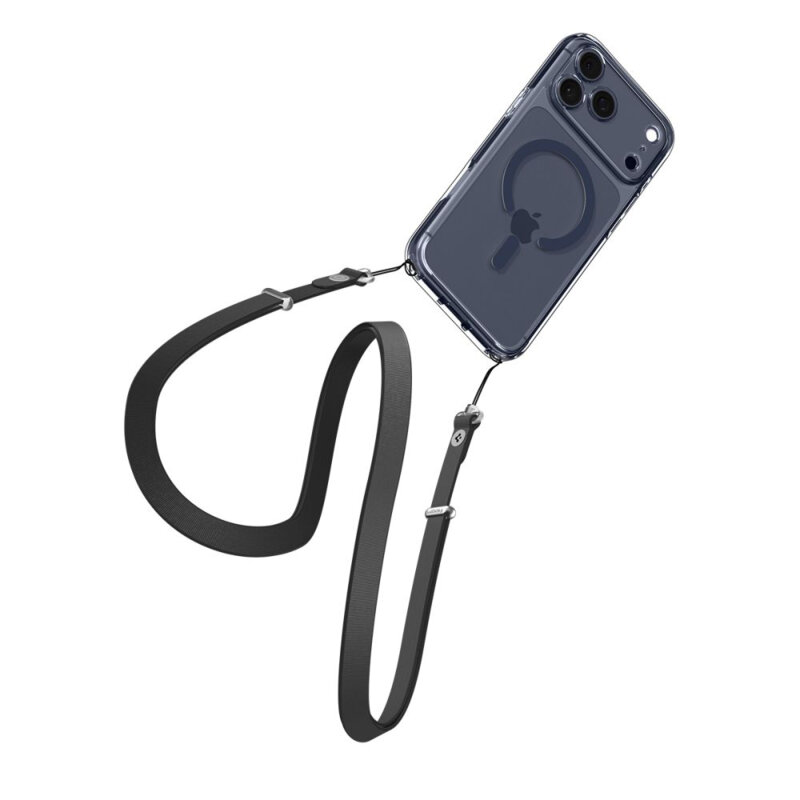 Husa iPhone 17 Pro Max Spigen Ultra Hybrid MagSafe, transparenta/bleumarin