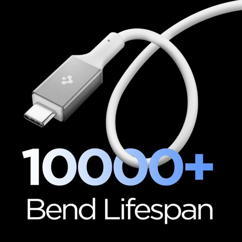 Cablu Type-C Spigen, 240W, 40Gbps, 8K, 1.2m, alb, EB24012CC