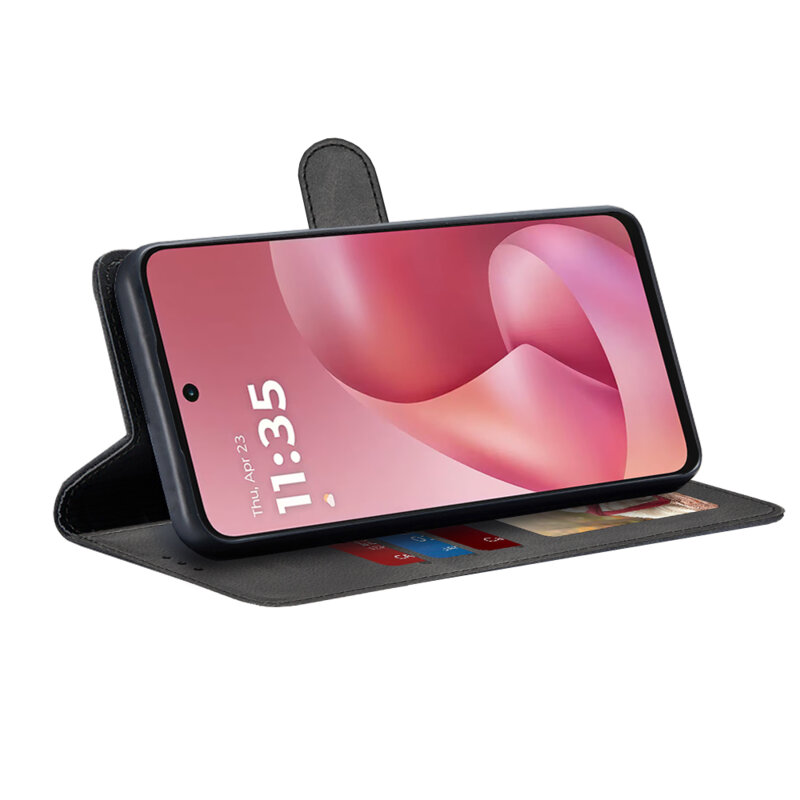 Husa 360 Motorola Moto G57 Power Techsuit Diary Book, negru