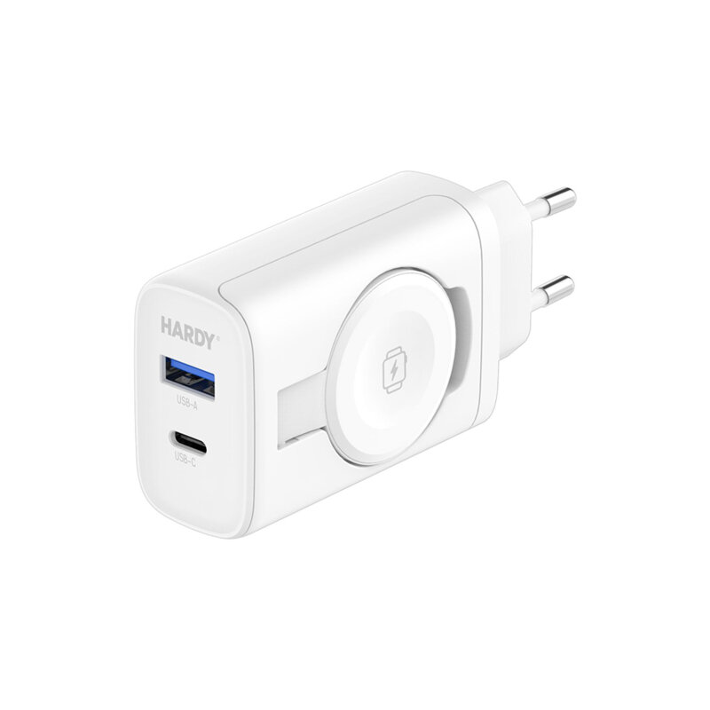 Incarcator de retea 2in1 USB-C/A 33W, 3mk Hardy, alb