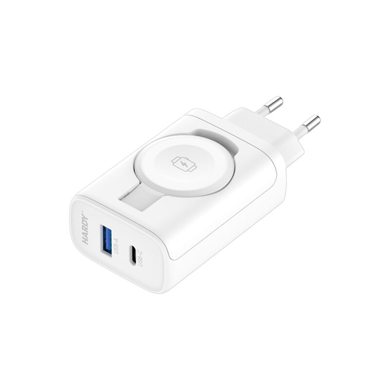 Incarcator de retea 2in1 USB-C/A 33W, 3mk Hardy, alb