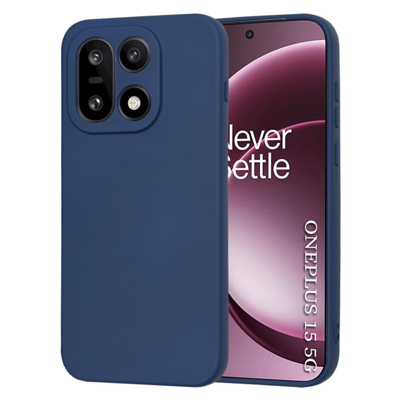 Husa silicon OnePlus 15 Techsuit SoftFlex, bleumarin