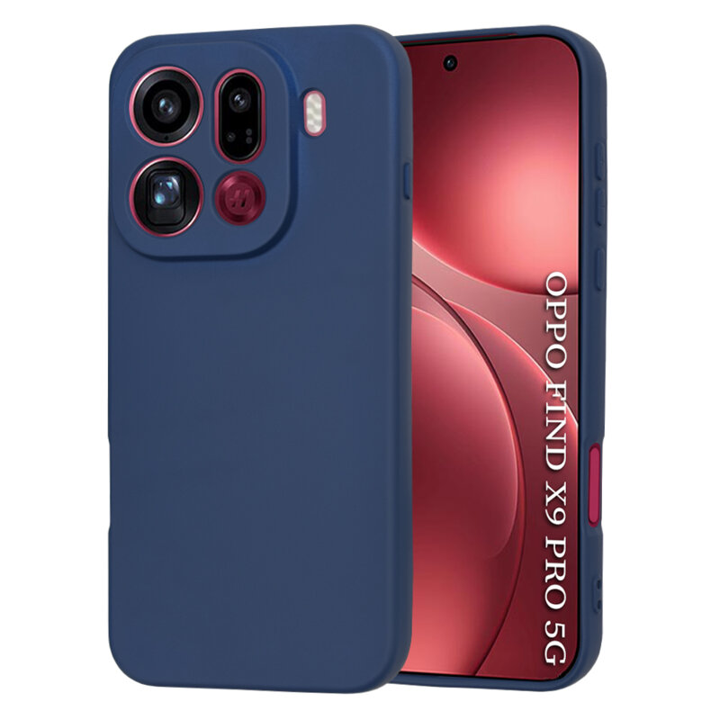 Husa silicon Oppo Find X9 Pro Techsuit SoftFlex, bleumarin