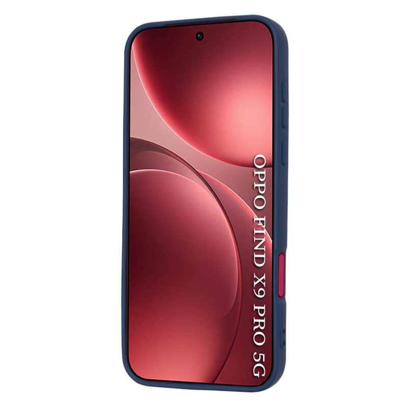Husa silicon Oppo Find X9 Pro Techsuit SoftFlex, bleumarin