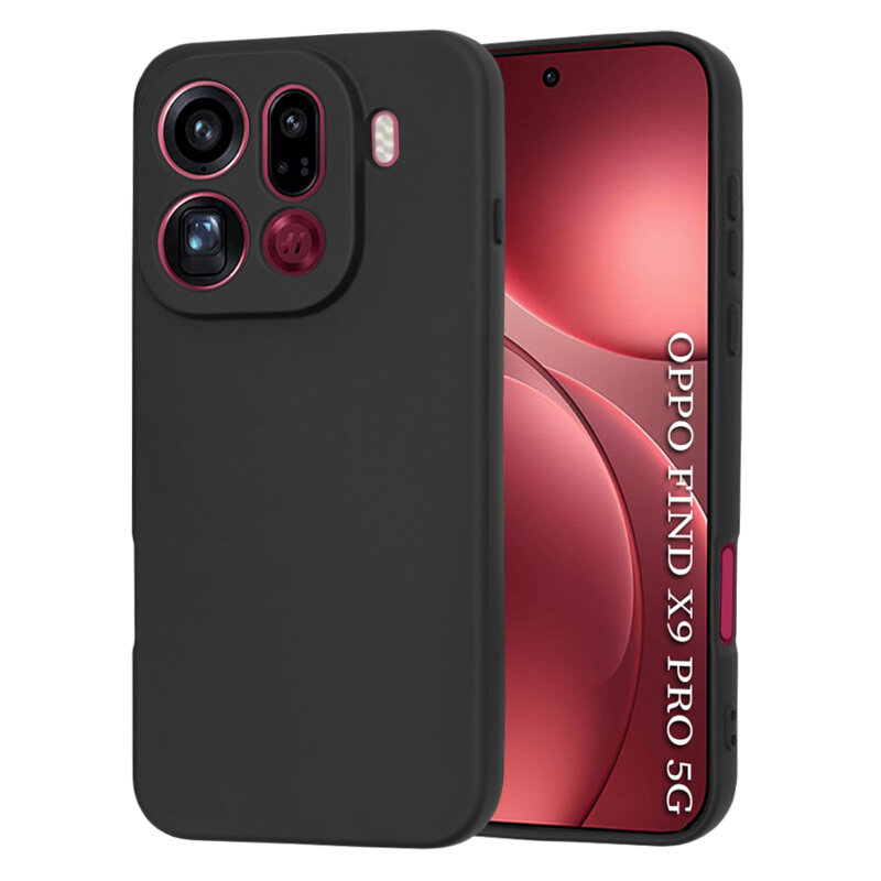 Husa silicon Oppo Find X9 Pro Techsuit SoftFlex, negru