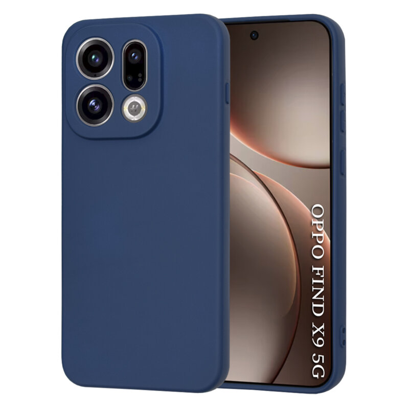 Husa silicon Oppo Find X9 Techsuit SoftFlex, bleumarin