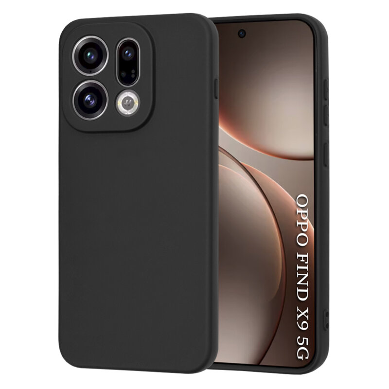 Husa silicon Oppo Find X9 Techsuit SoftFlex, negru