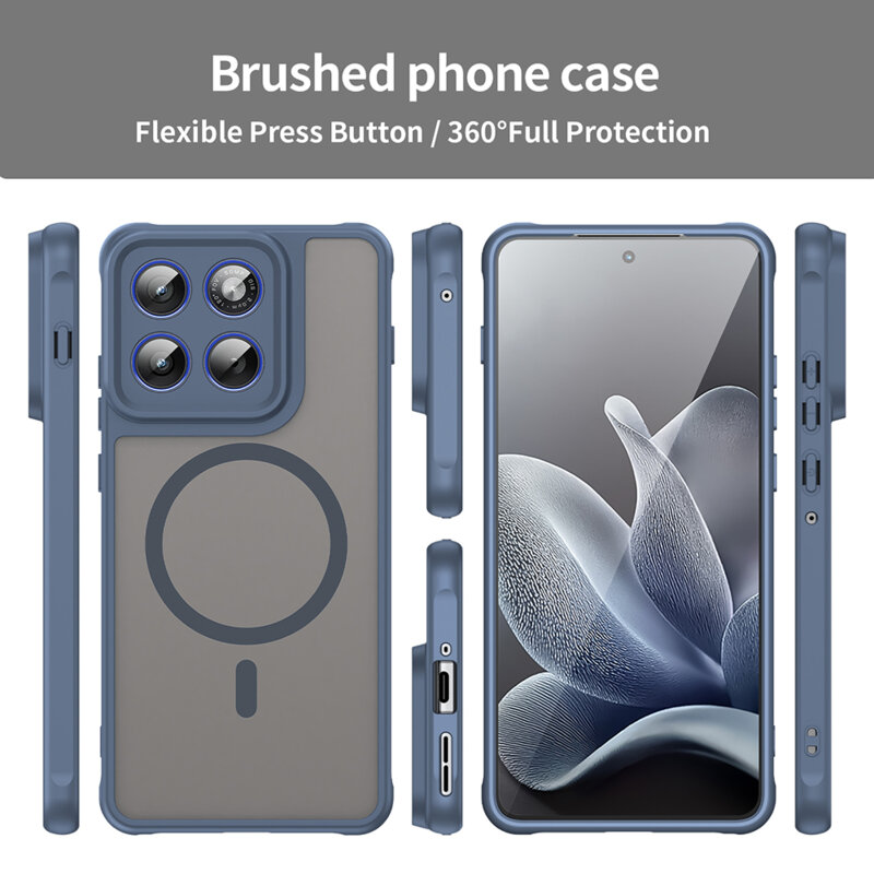 Husa Motorola Edge 70 Techsuit HaloFrost II MagSafe, bleumarin