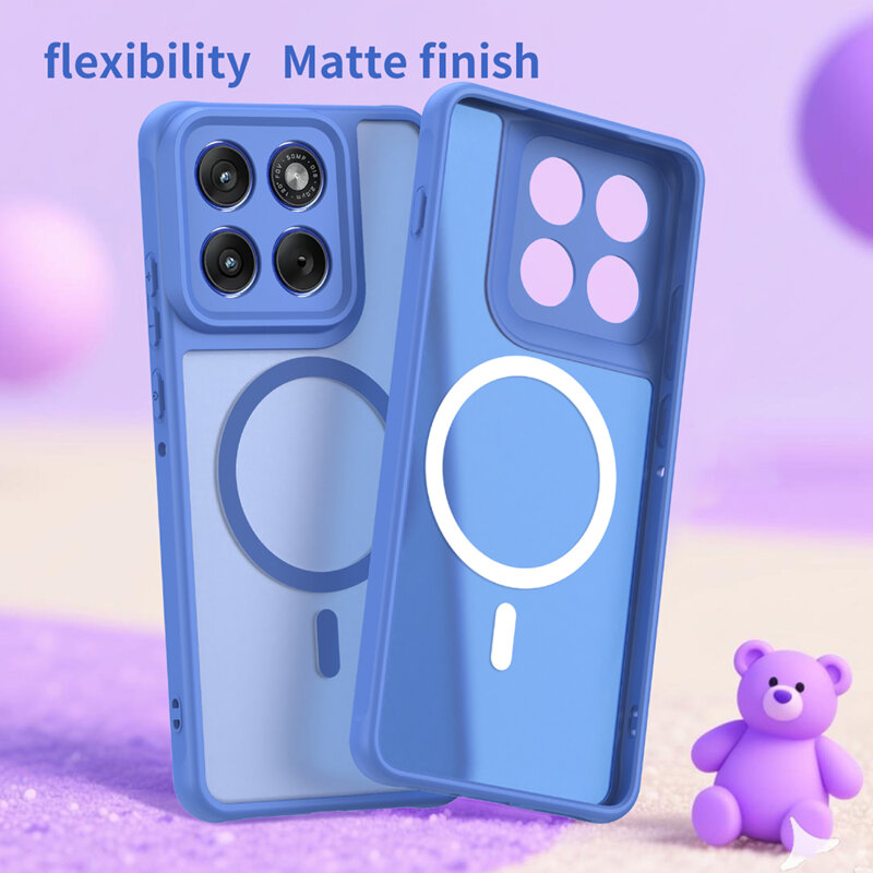 Husa Motorola Edge 70 Techsuit HaloFrost II MagSafe, albastru