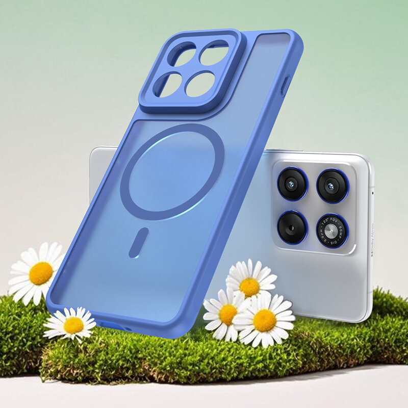 Husa Motorola Edge 70 Techsuit HaloFrost II MagSafe, albastru