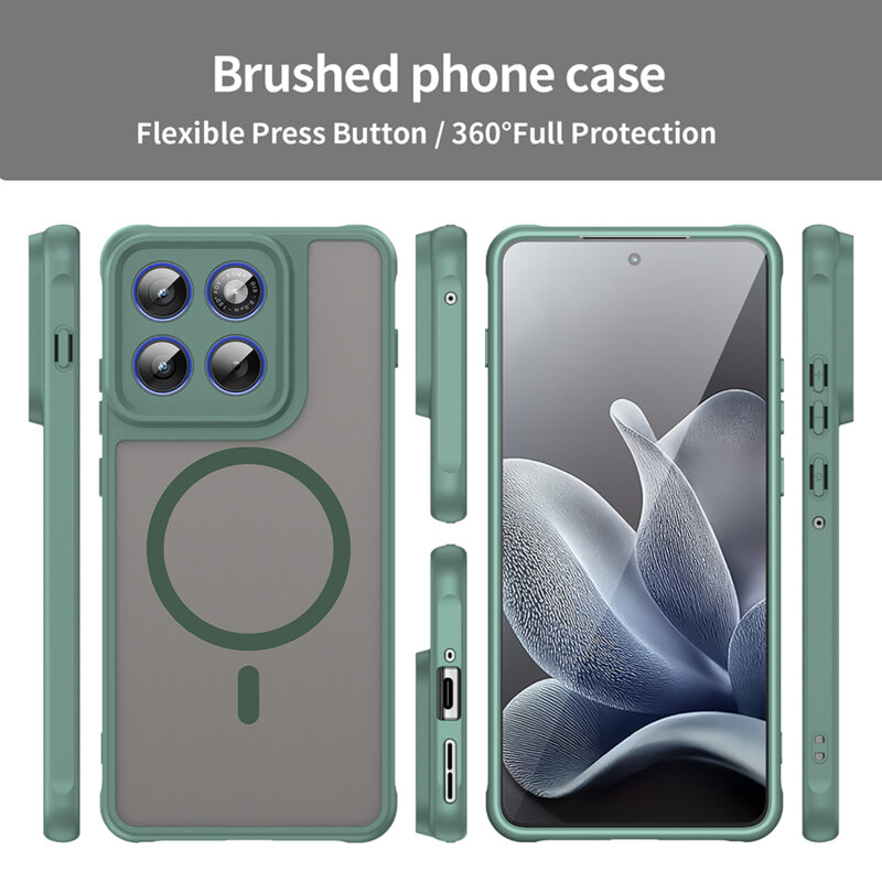 Husa Motorola Edge 70 Techsuit HaloFrost II MagSafe, verde