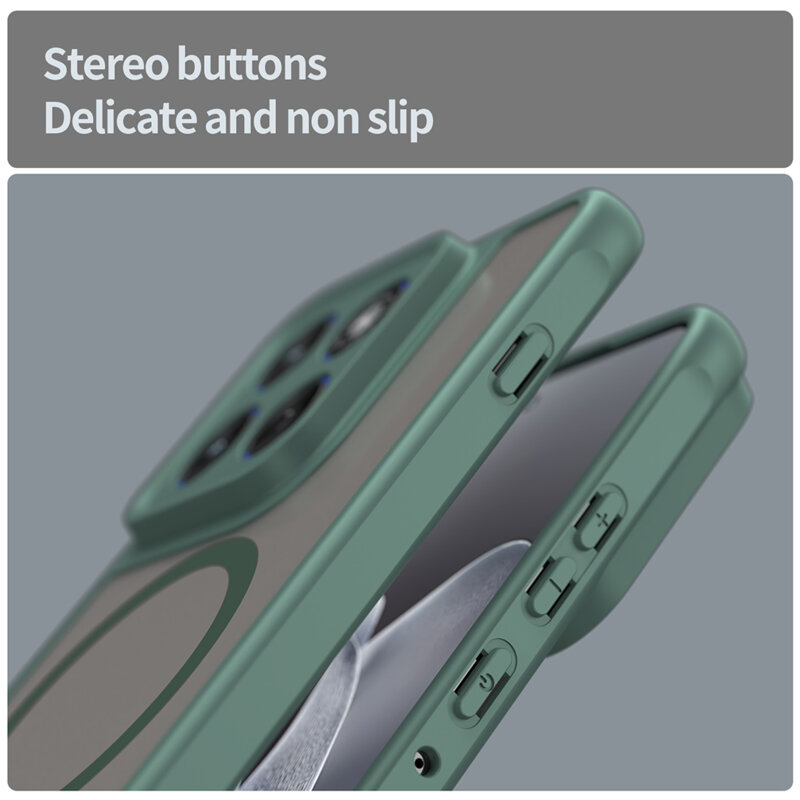 Husa Motorola Edge 70 Techsuit HaloFrost II MagSafe, verde