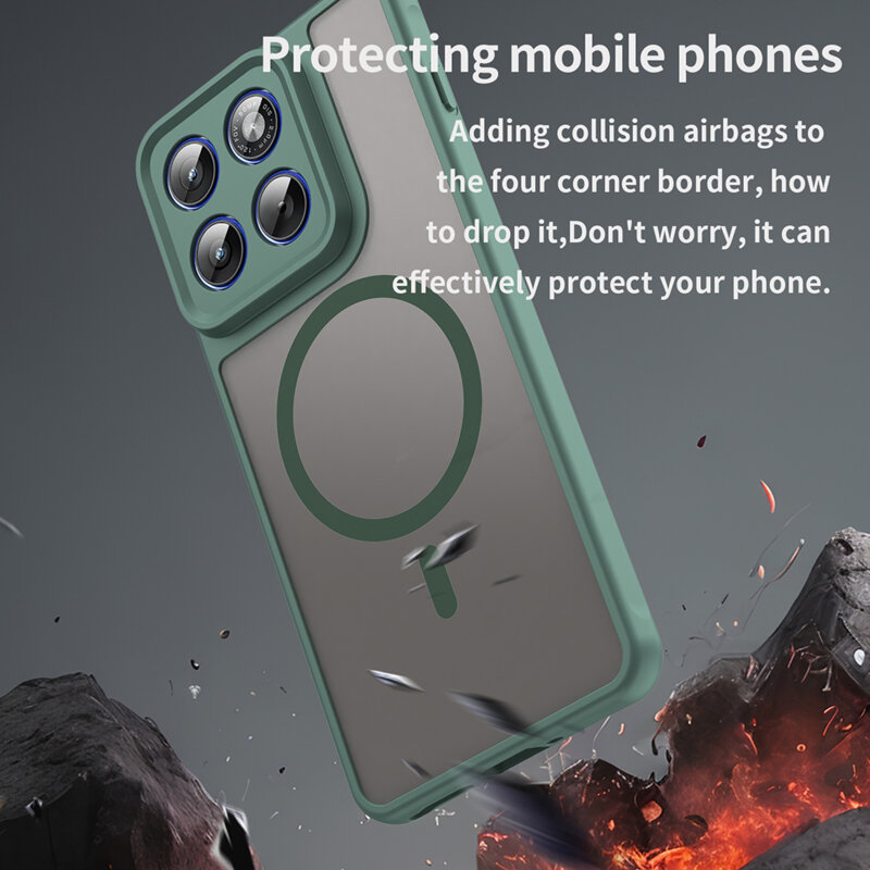 Husa Motorola Edge 70 Techsuit HaloFrost II MagSafe, verde