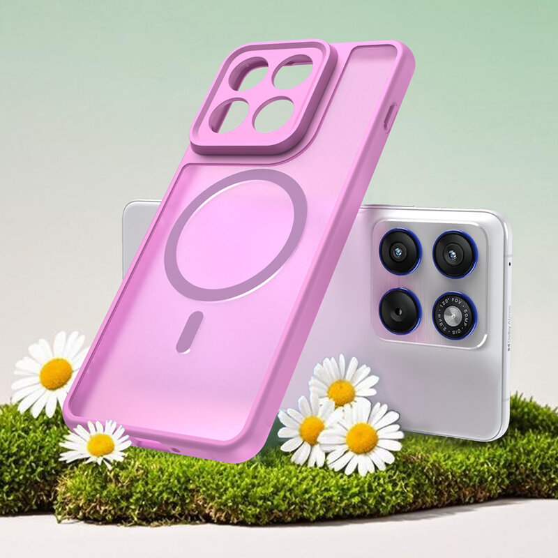 Husa Motorola Edge 70 Techsuit HaloFrost II MagSafe, roz